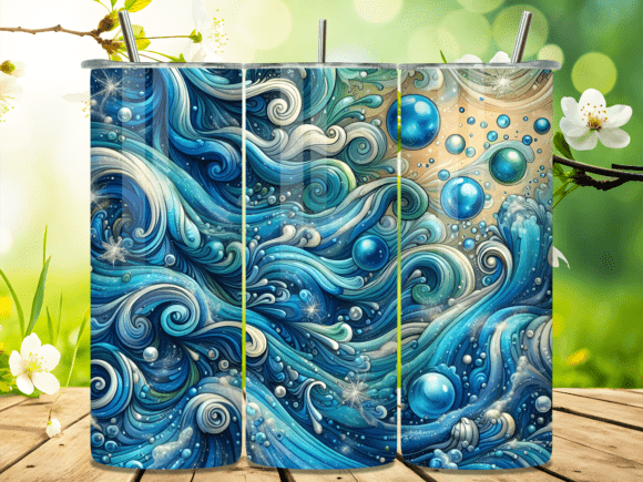 Blue Wave Ocean Spray Swirl Tumbler Wrap Review