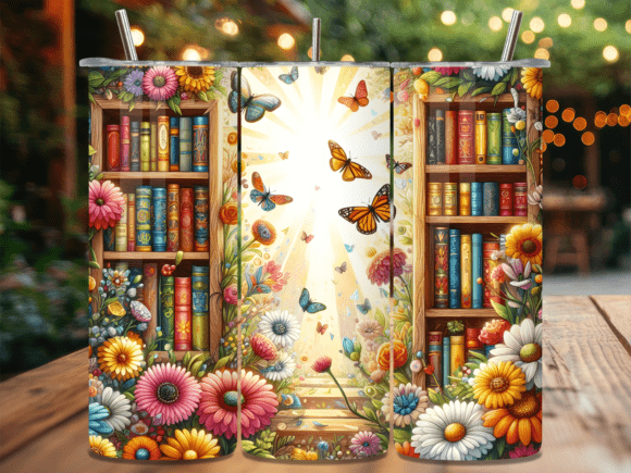 Butterfly Garden Bookshelf Tumbler Wrap Review