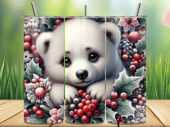 Cute Baby Bear Winter Berry Tumbler Wraps Review