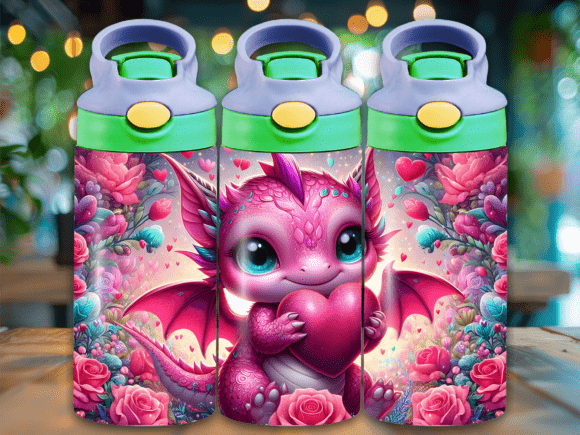 Dragon Love Valentines Day Kids Tumbler Review