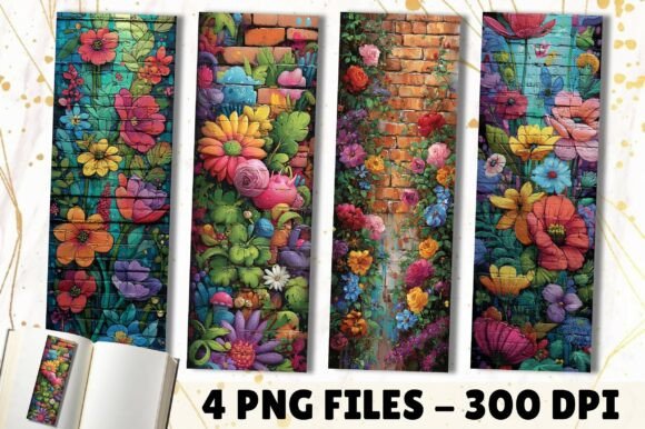 Floral Garden Brick Wall Flower Bookmark Crafts Review