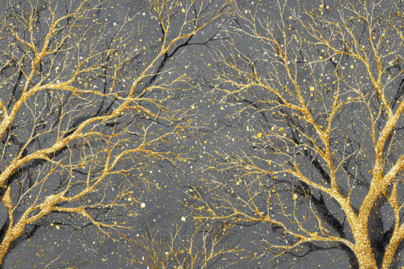 Gold Glitter Tree Winter Sky Backgrounds Review
