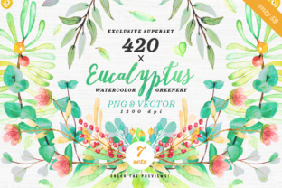 Greenery Watercolor Eucalyptus 3 Illustrations Review