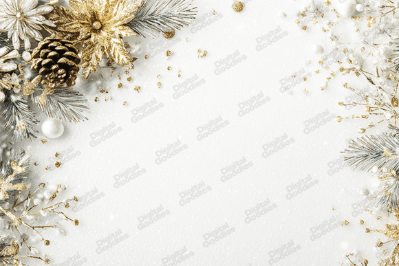 Iridescent Crystal Snowflake Frame Art Backgrounds