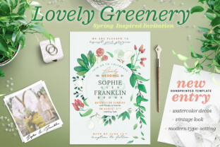 Lovely Greenery Wedding Card I Print Templates