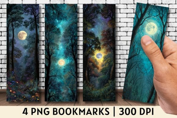Mystic Forest Full Moon Night Bookmark Review