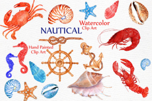 Nautical Watercolor Clipart & Illustrations