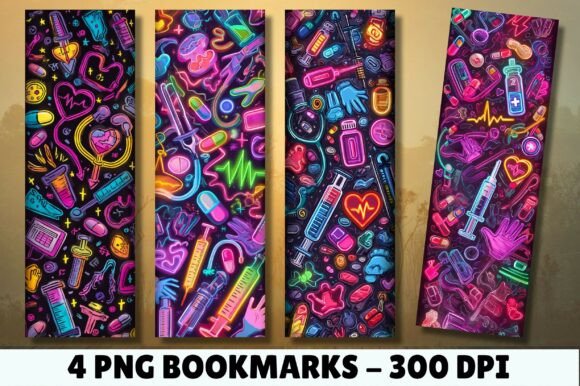 Neon Medical Stethoscope Art Bookmarks Review