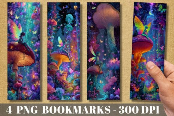 Psychedelic Alien Mushroom Bookmarks & Crafts