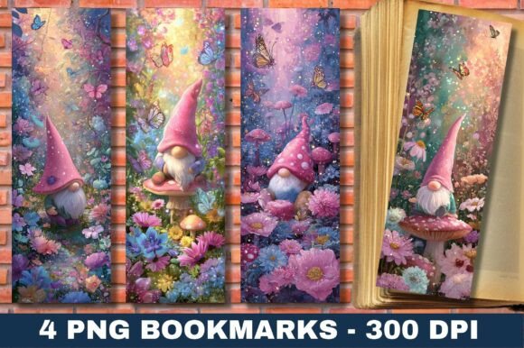 Purple Pink Floral Fairy Gnome Bookmark Review