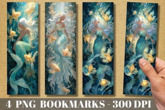 Teal Mermaid Fish Aesthetic Bookmarks: Print Templates Review