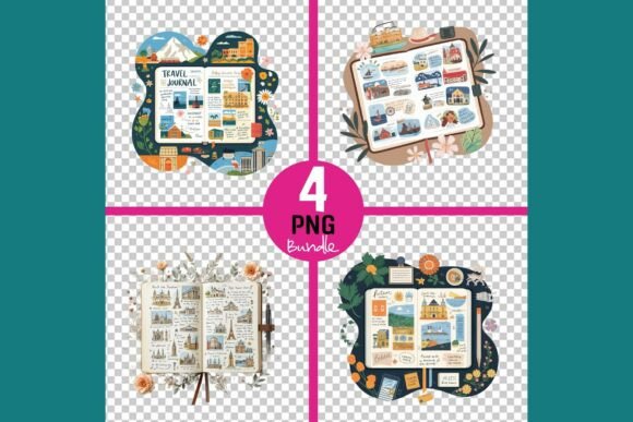 Travel Journal Stickers and Illustration Review