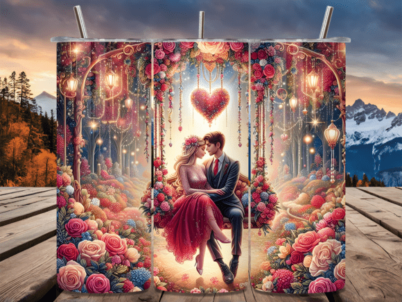 Valentine Day Couple Garden Tumbler Wrap Review