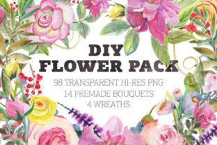 Watercolor Flower DIY Pack 4: Editorial Illustrations