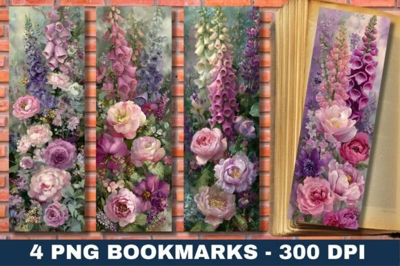 Watercolor Rose Foxglove Pink Bookmark Crafts Review