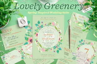 Wedding Suite XI Lovely Greenery III Print Templates