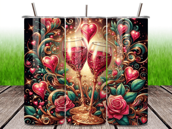 Wine Hearts Rose Valentine Tumbler Wrap Review