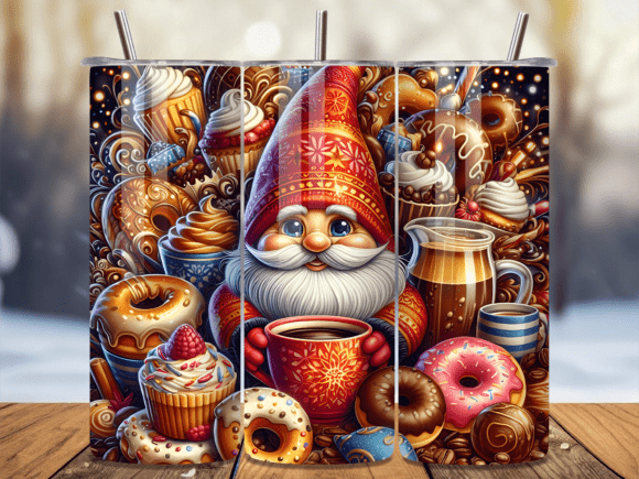 Winter Gnome Donut Pastry Sweets Tumbler Wraps Review