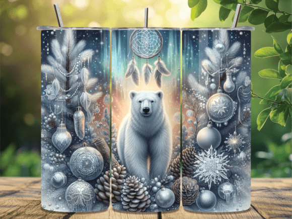 Winter Polar Bear Ornaments Tumbler Wraps Review